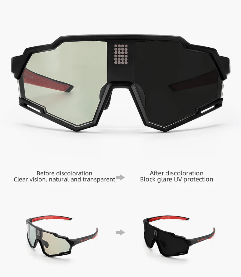 Polarized Photochromic Cycling Sunglasses UV400 Sports Eyewear