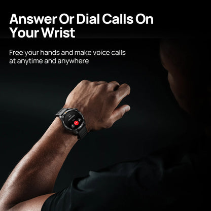 Dark Gray Waterproof Smartwatch with Bluetooth Calling