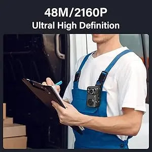 4K Body Camera IP68 GPS Night Vision 256GB