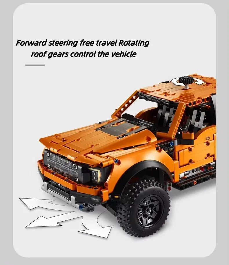 1:10 Scale Off-Road Pickup Truck Building Blocks Set