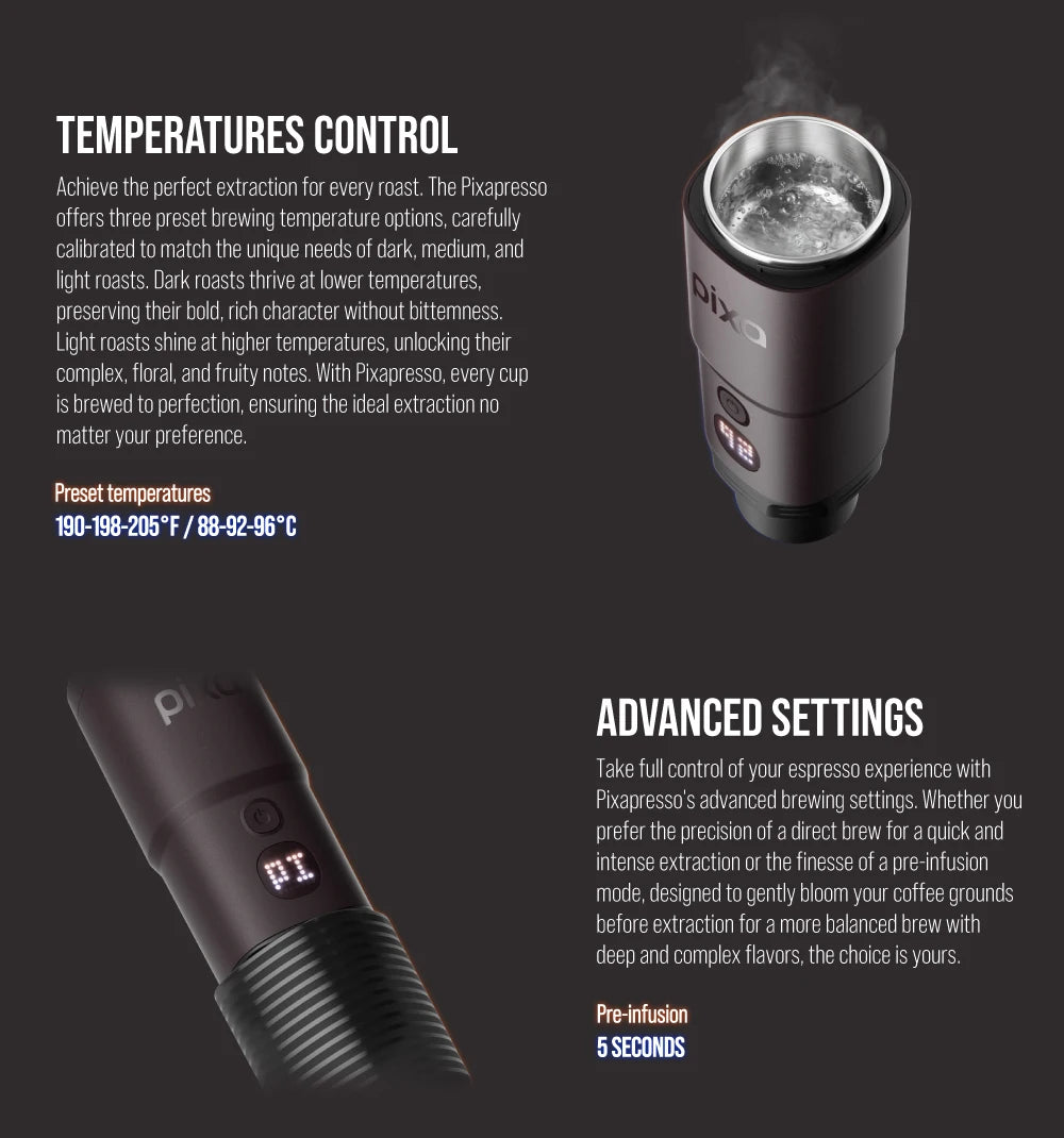 Cordless Compact Espresso Maker Ground Coffee and NS Capsule Compatible