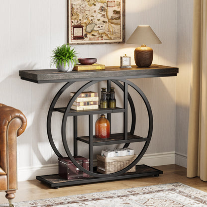 Entryway Sofa Table Dark Brown