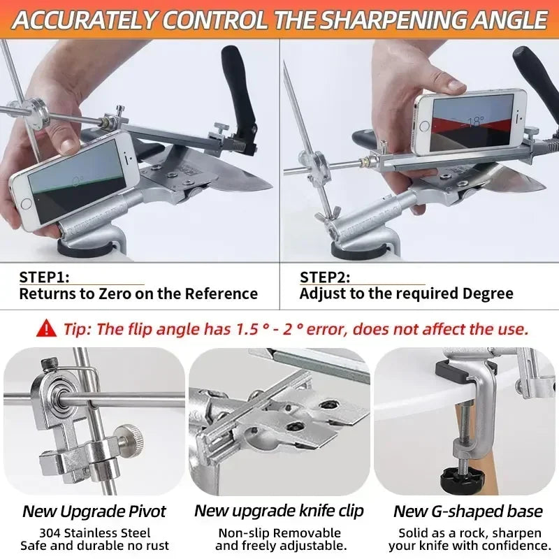 Fixed Angle Knife Sharpener Whetstone Diamond Sharpener Set