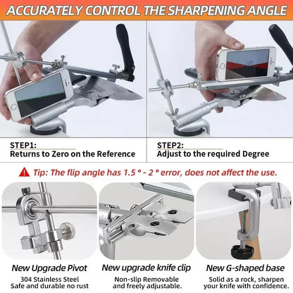 Fixed Angle Knife Sharpener Whetstone Diamond Sharpener Set
