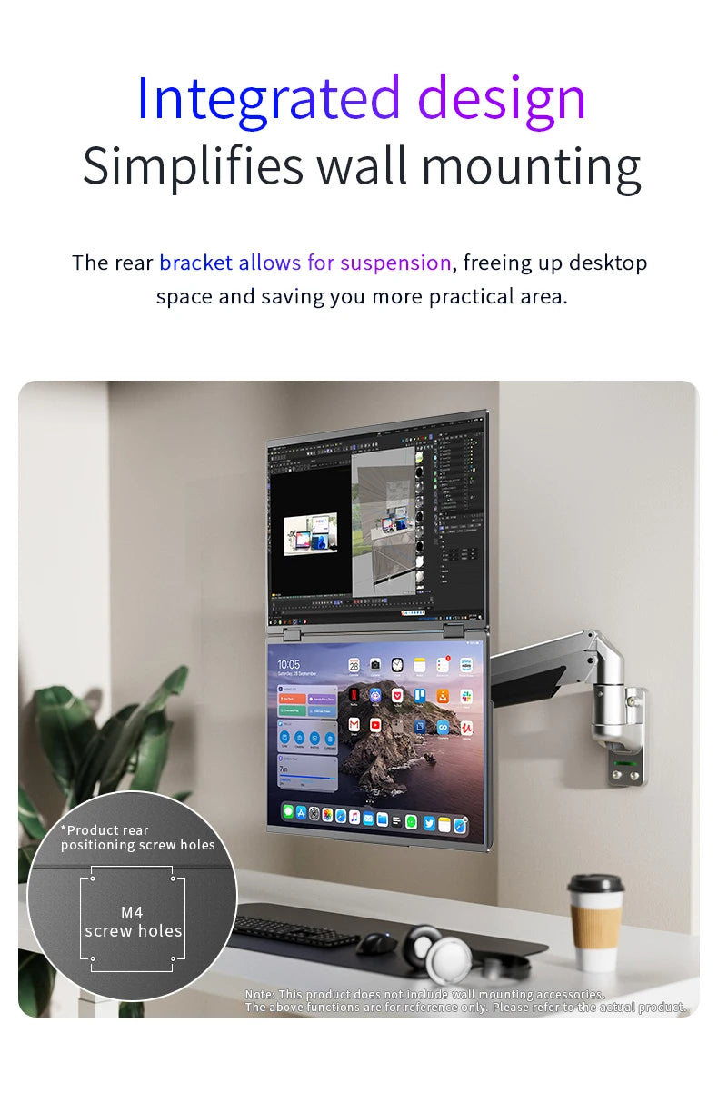 16" Portable Dual Screen Monitor 2.5K USB-C HDMI