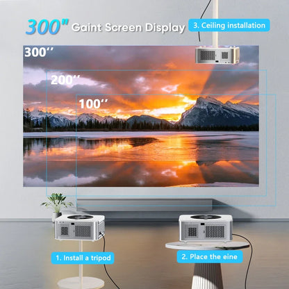 Portable 8K Home Theater Projector Android with Bluetooth 5.2