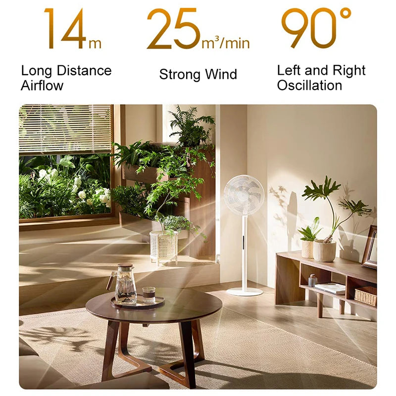 XIAOMI MIJIA Portable Smart Floor Fan with Type-C Charging and Adjustable Height