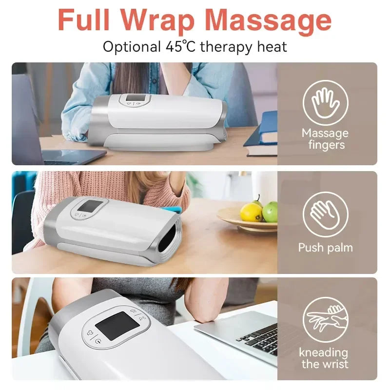 Wireless Electric Hand Massager with Heat and Air Compression