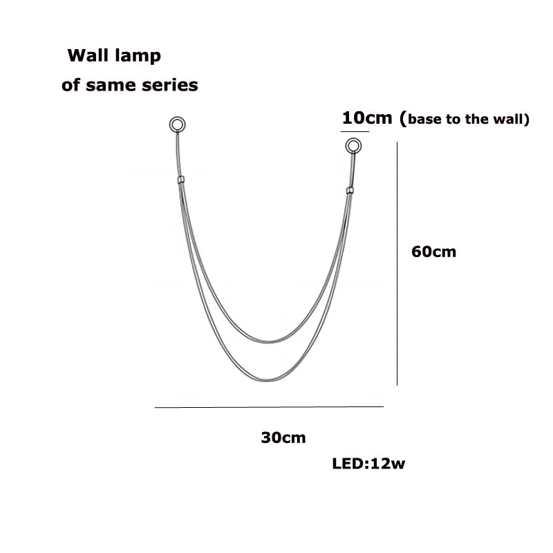 Black Leather LED Ceiling Lamp for Living Room