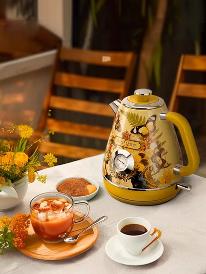 1.8L Retro Electric Kettle with Thermometer 1800W