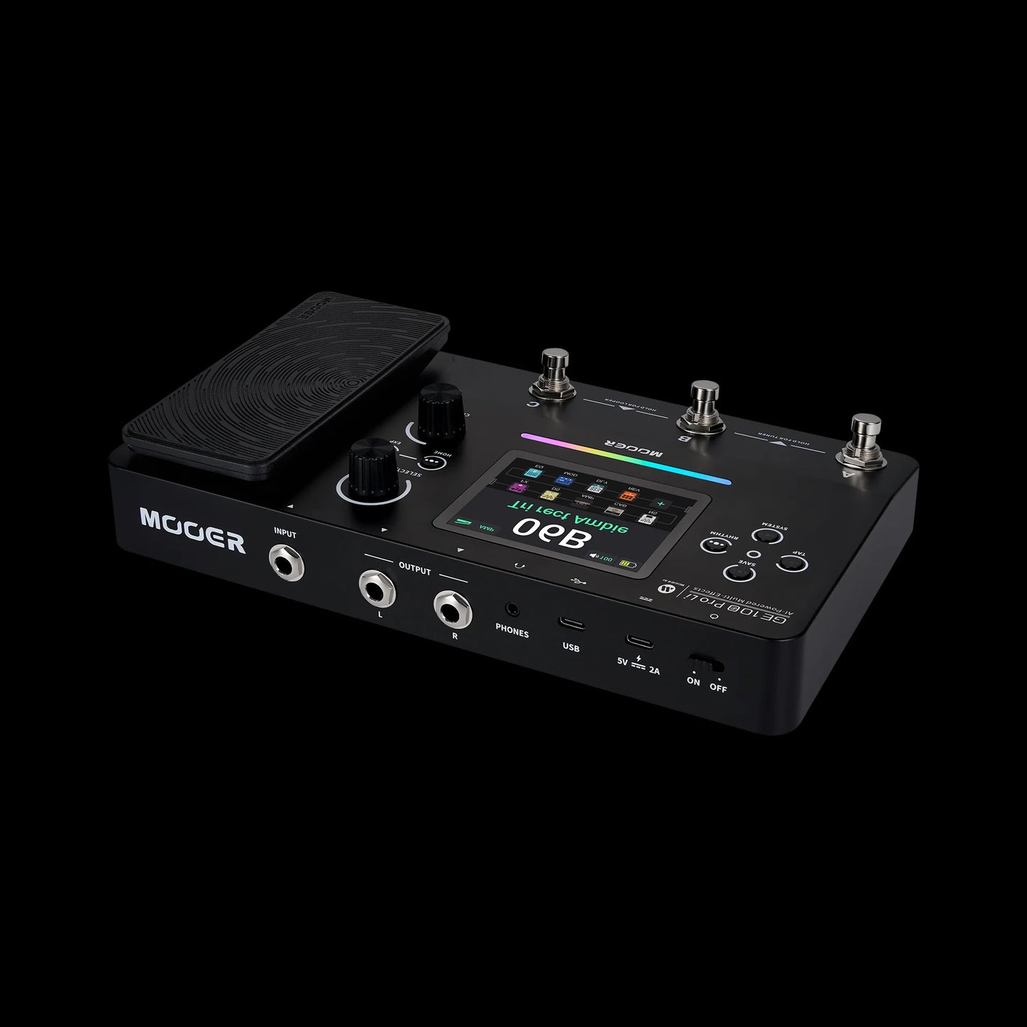 Multi Effects Guitar Pedal 50 Tone Banks 3 Presets