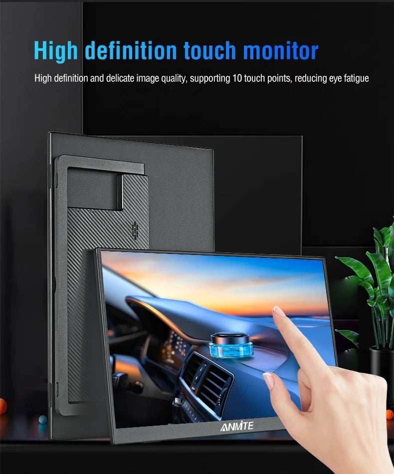 15.6" 1080P HDR Portable Touchscreen Monitor for Gaming
