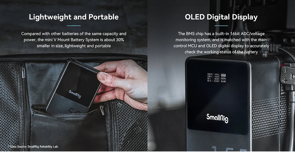 Portable 3400mAh V-Mount Battery for Cameras