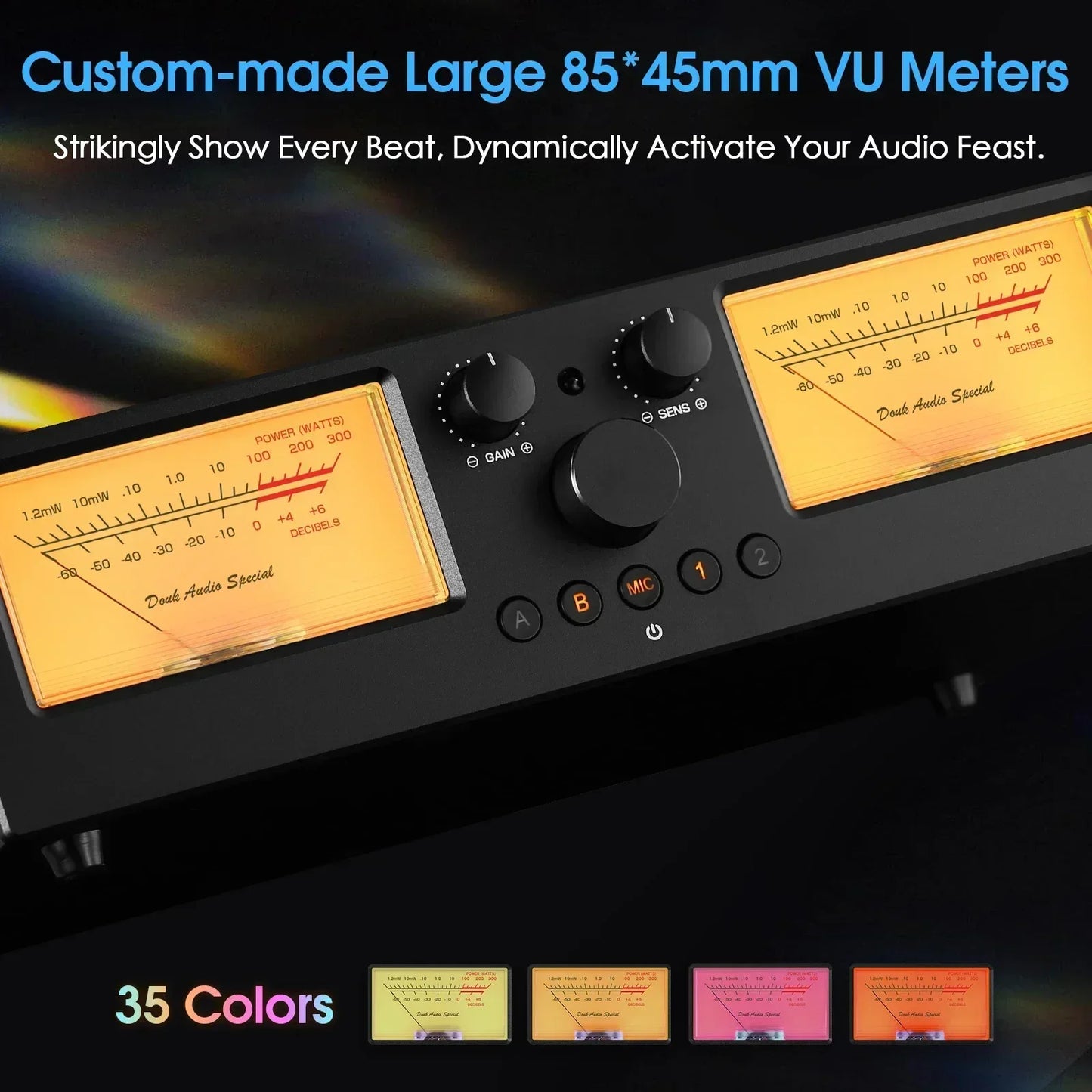 2-Way Amplifier and Speaker Switcher with Analog Display