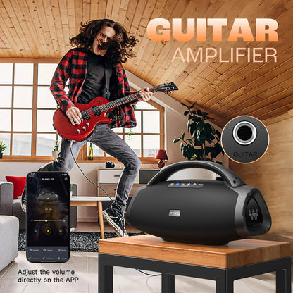 200W Portable Bluetooth Speaker with 24H Playtime IPX7 Waterproof