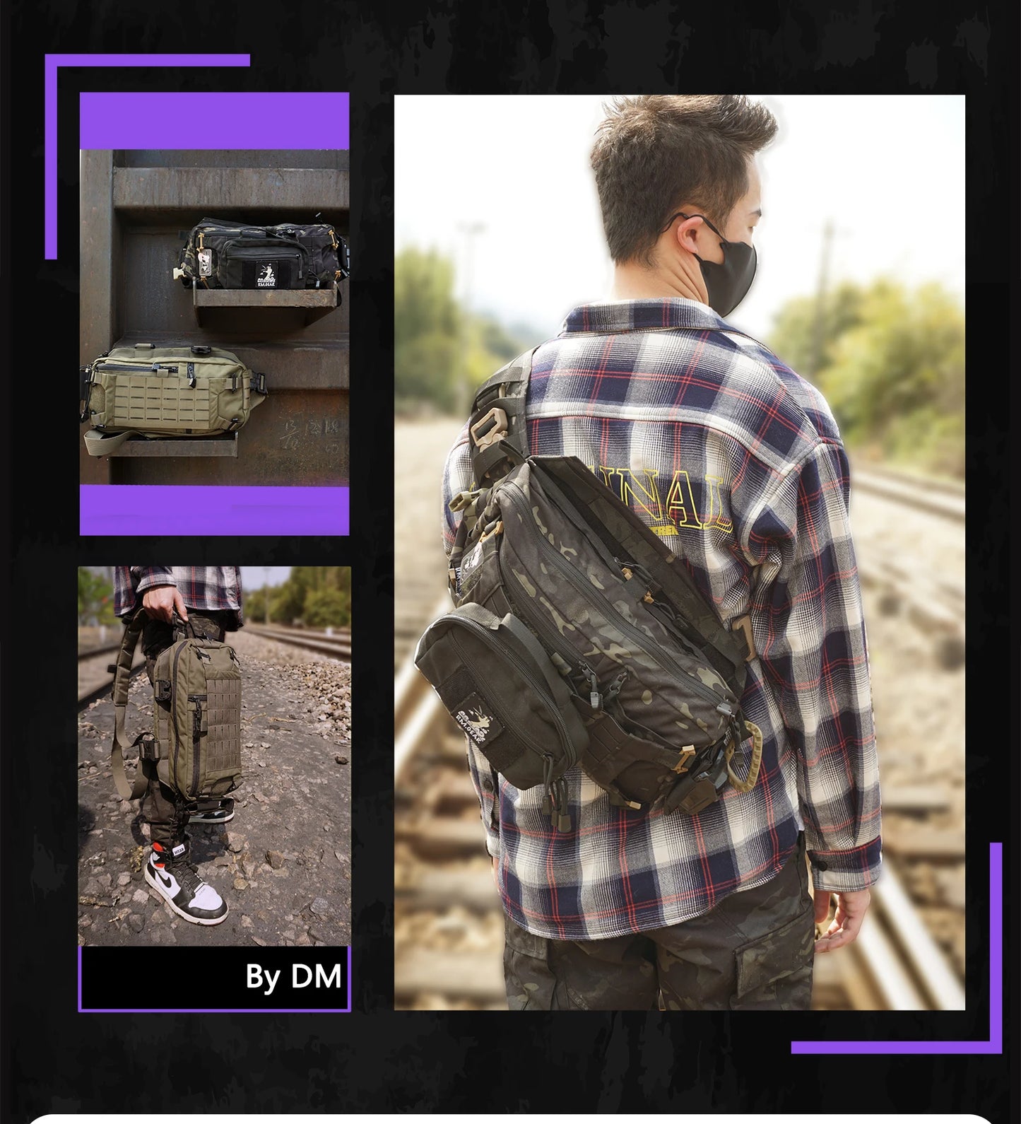 Portable Tactical Chest Pack Molle Strap Utility Bag