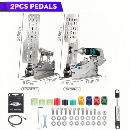 2TB Hydraulic LoadCell Pedals for PC Racing