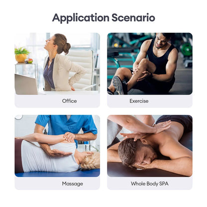 White 28 Head Body Massage Gun with High Frequency Vibration