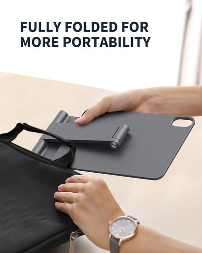 Foldable Silver iPad Mini 6 Magnetic Rotating Stand