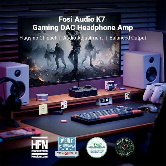 USB Audio DAC Headphone Amplifier with Bluetooth and Mic Support