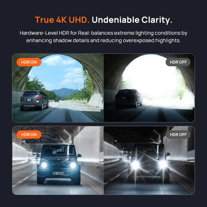4K UHD Car Dash Cam Front Rear 64GB