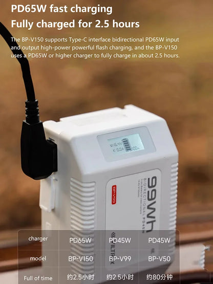 Heavy Duty 150Wh V Lock Lithium Battery Pack