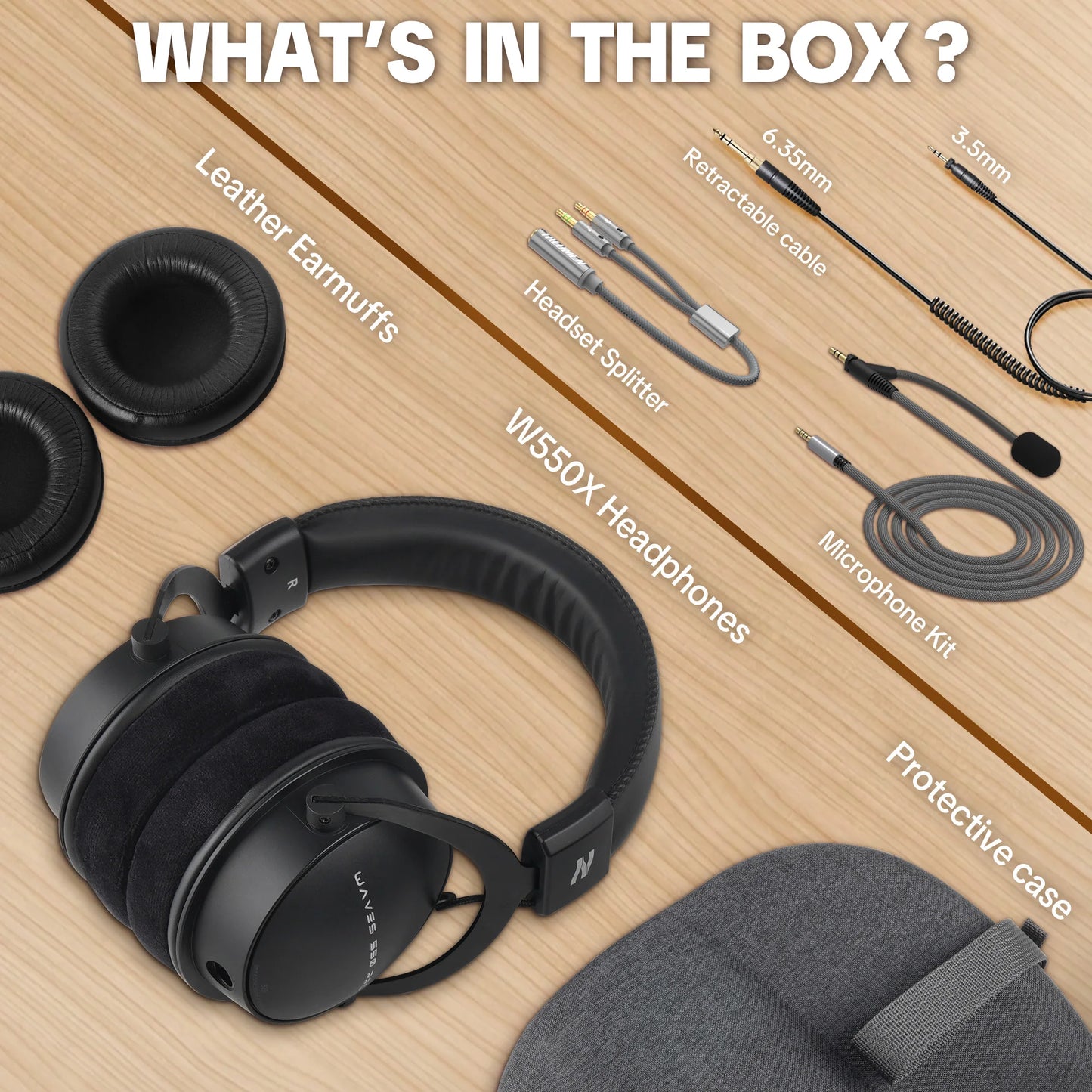 Over-Ear Stereo DJ Headphones with Detachable Cable