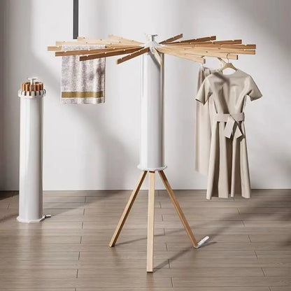 Heavy Duty Foldable Clothes Drying Rack Swivel Tripod Stand