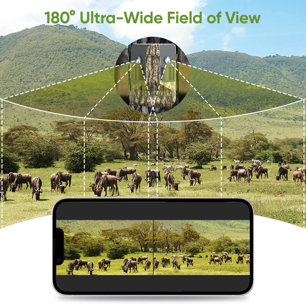 20MP 4G Solar Trail Camera with Dual Lens and PIR