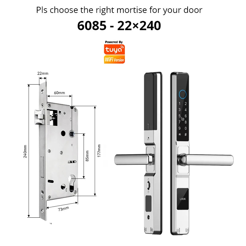 Waterproof Keyless Smart Lock with RFID & App Control