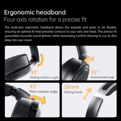 JT7 Black Over-Ear Planar Magnetic Audiophile Headphones