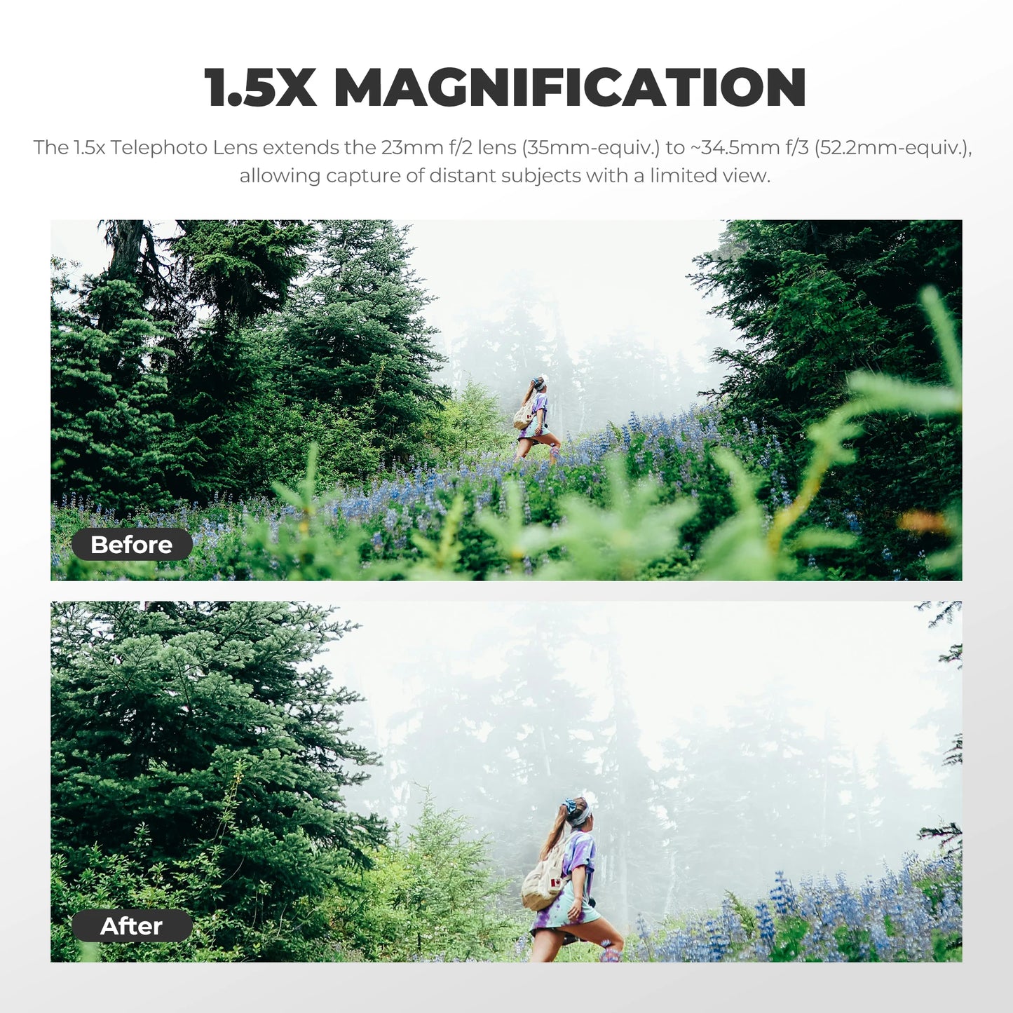 1.5X Telephoto Camera Lens Fujifilm X100 Series Silver