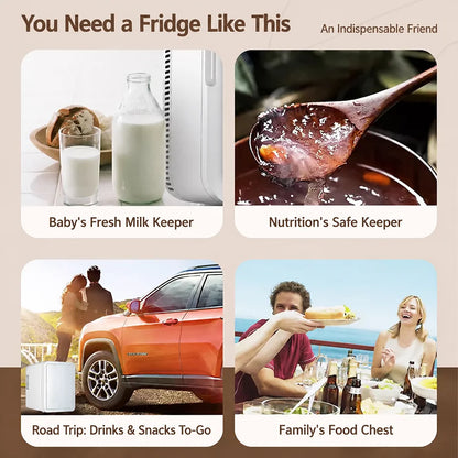 4L Mini Car Fridge Freezer for Car and Home Use