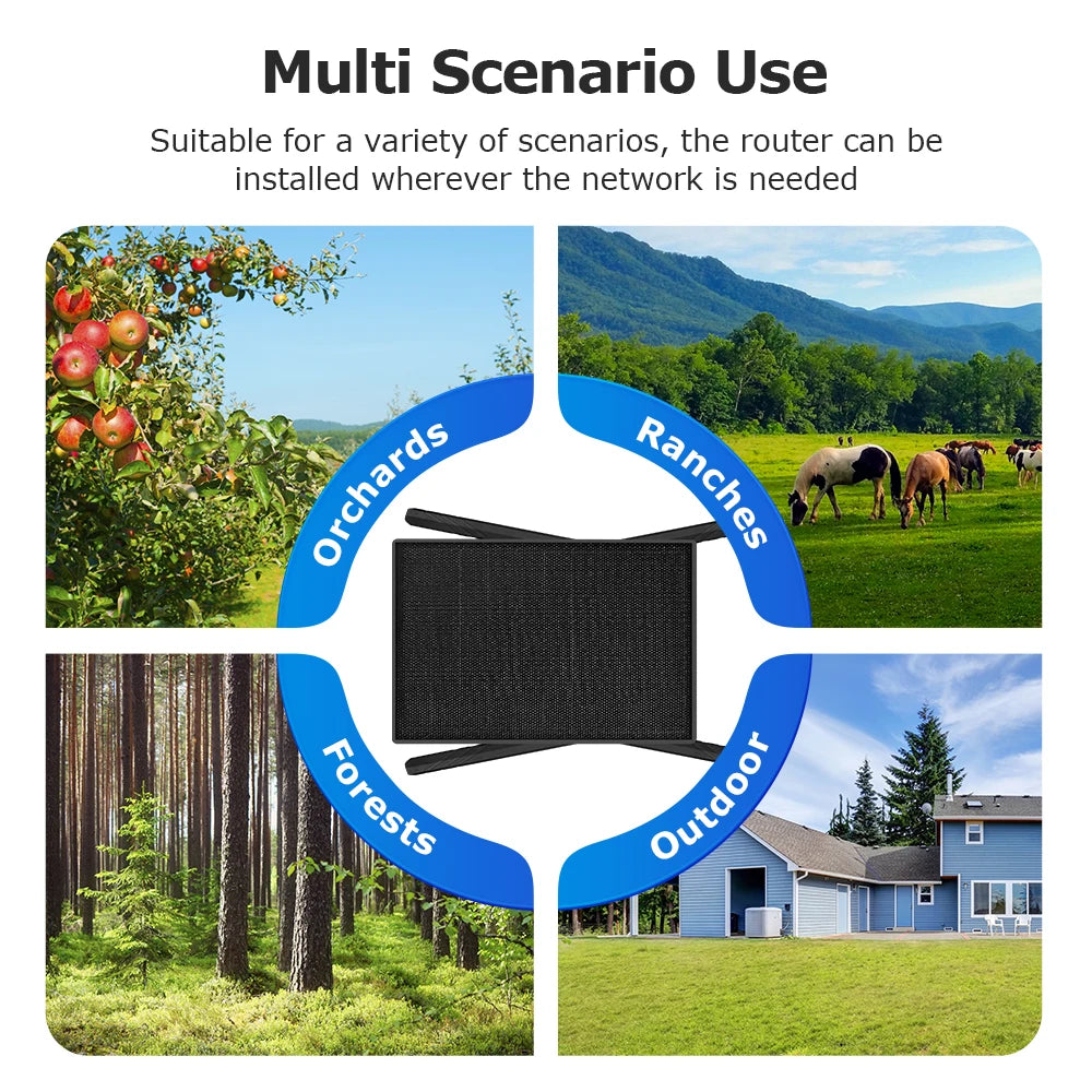 Portable 4G Solar Router with SIM Slot and 20100mAh Battery