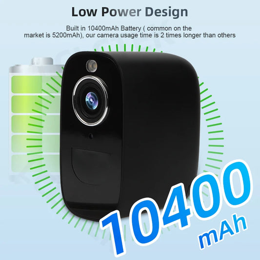 Rechargeable 4MP 4G Smart CCTV Camera Battery Powered Outdoor