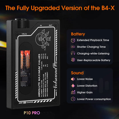 P10 PRO HiFi Tube Headphone Amplifier USB-C Powered