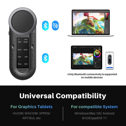Bluetooth Keydial Remote with Dual Dials and OLED Display