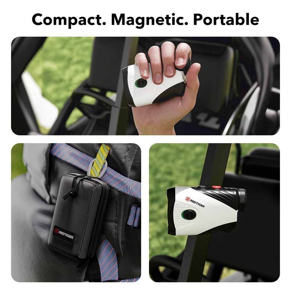 White Golf Rangefinder 1000M Laser Slope 7X Magnification