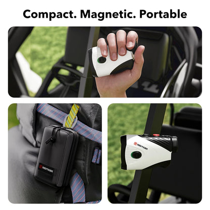 White Golf Rangefinder 1000M Laser Slope 7X Magnification