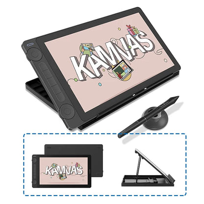 Huion 13.3" Graphics Tablet Monitor with Stand 16K Pressure