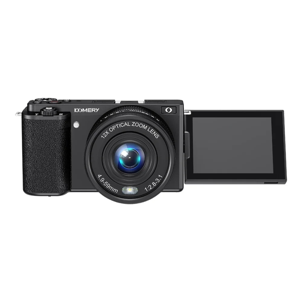 4K 64MP Vlogging Camera 12X Optical Zoom Flip Screen