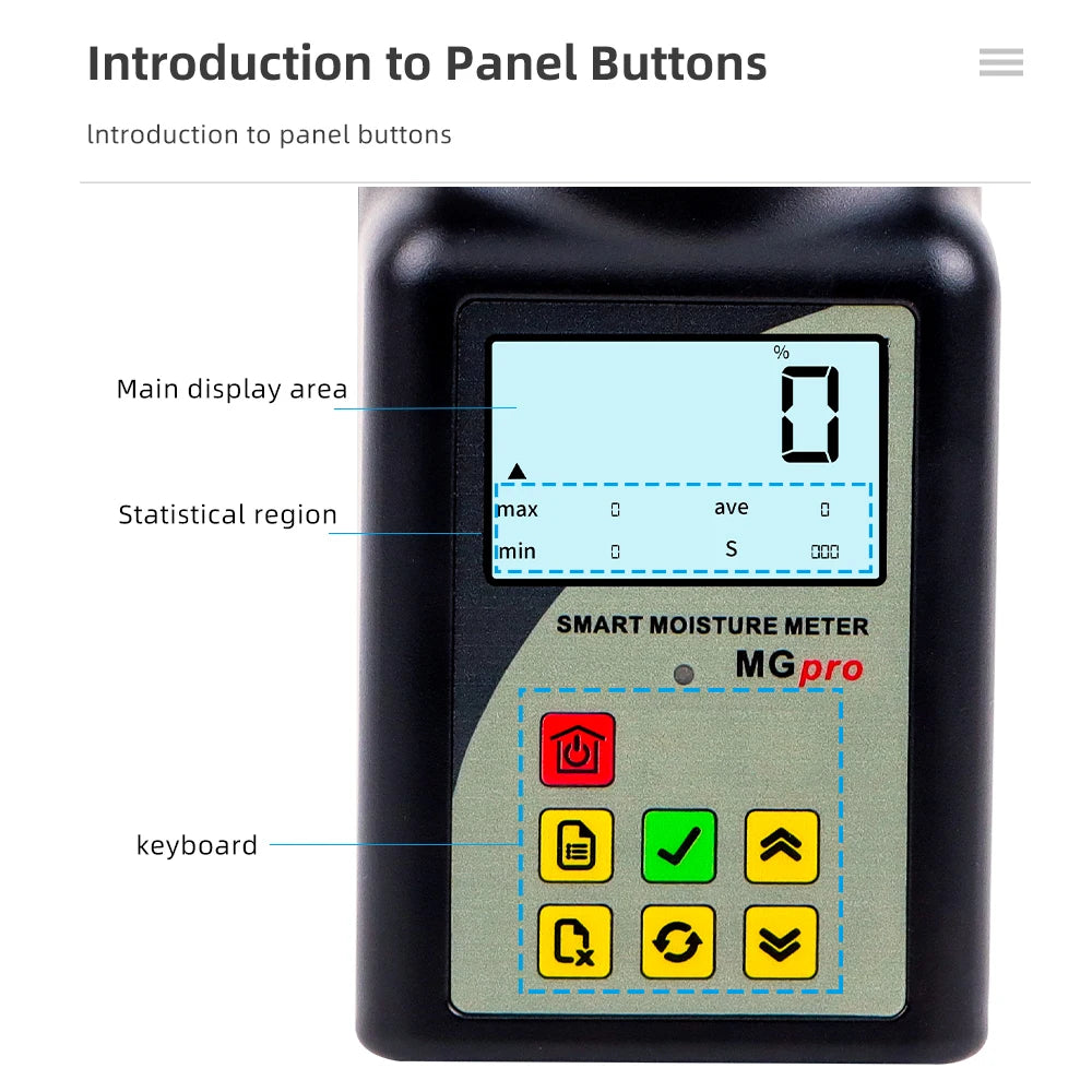 Portable Hygrometer for Moisture Testing in Grains and Beans