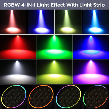 2 Pack 220W Moving Head Stage Lights RGBW LED
