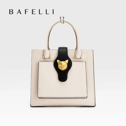 Beige Leather Crossbody Handbag Women’s Casual Office Shoulder Bag