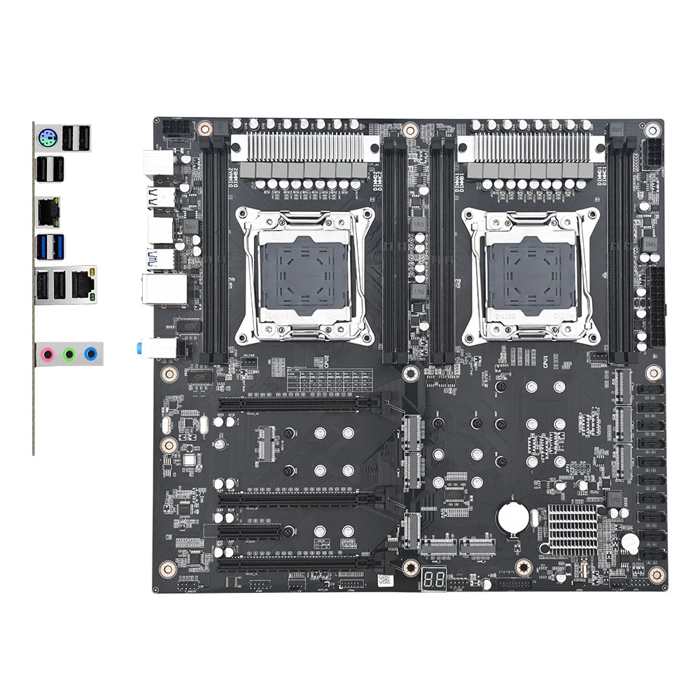 Dual LGA2011-3 X99 Motherboard 10 SATA 8 M.2 NVMe
