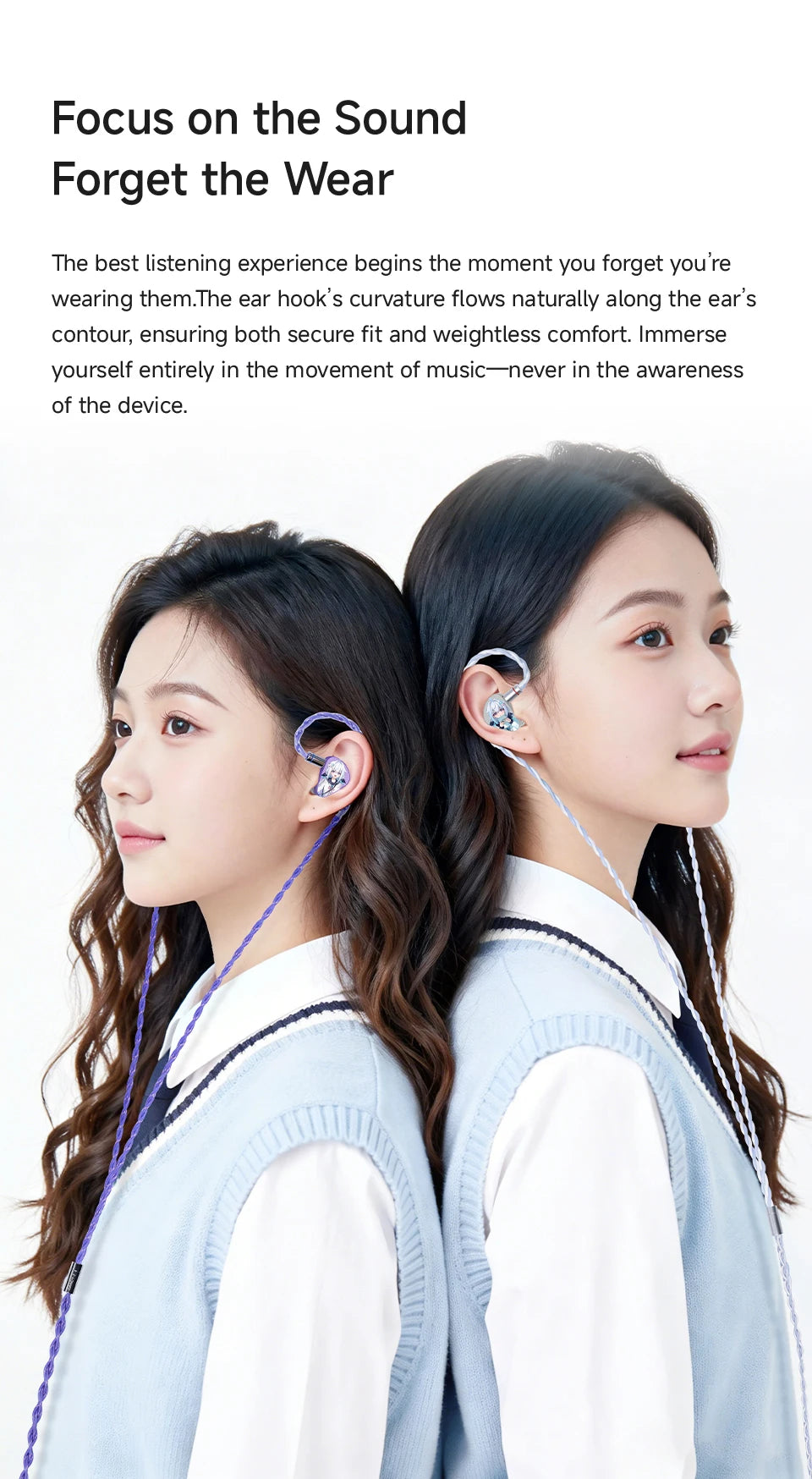 Portable Silver HiFi Earbuds Interchangeable Panels