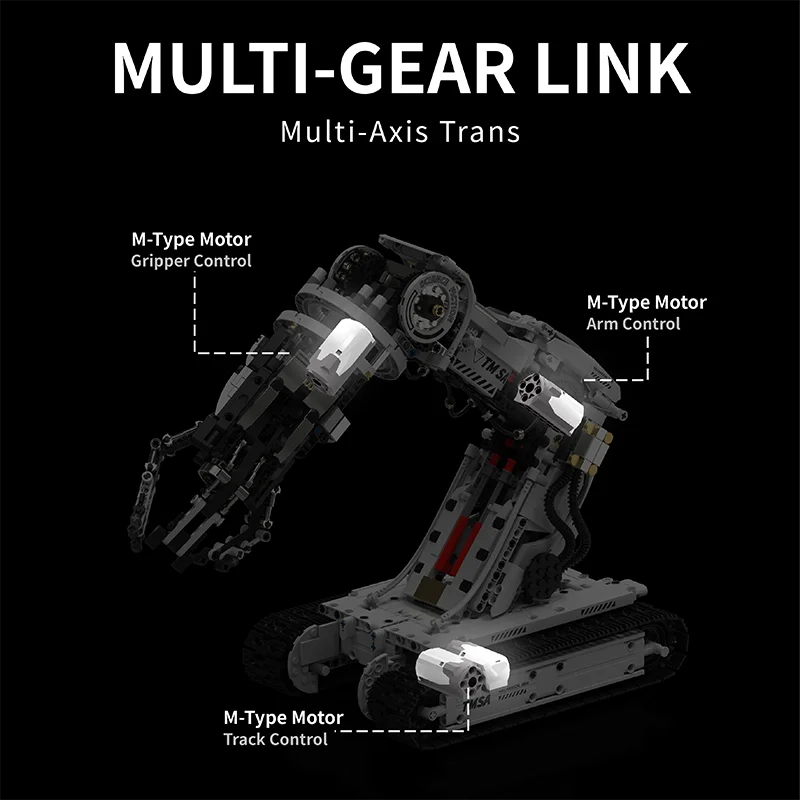 Desktop Robotic Arm Toy with Assembly Bricks