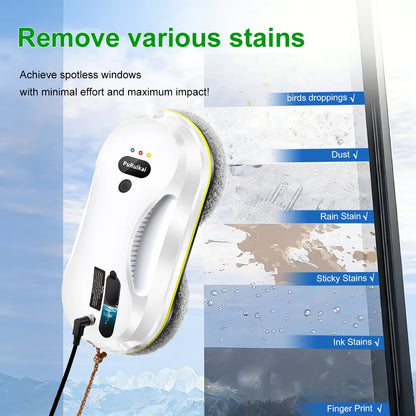 Smart Window Cleaning Robot Auto Spray Edge Detection