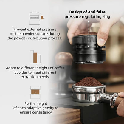 58mm Adjustable Coffee Distributor for Espresso Baristas