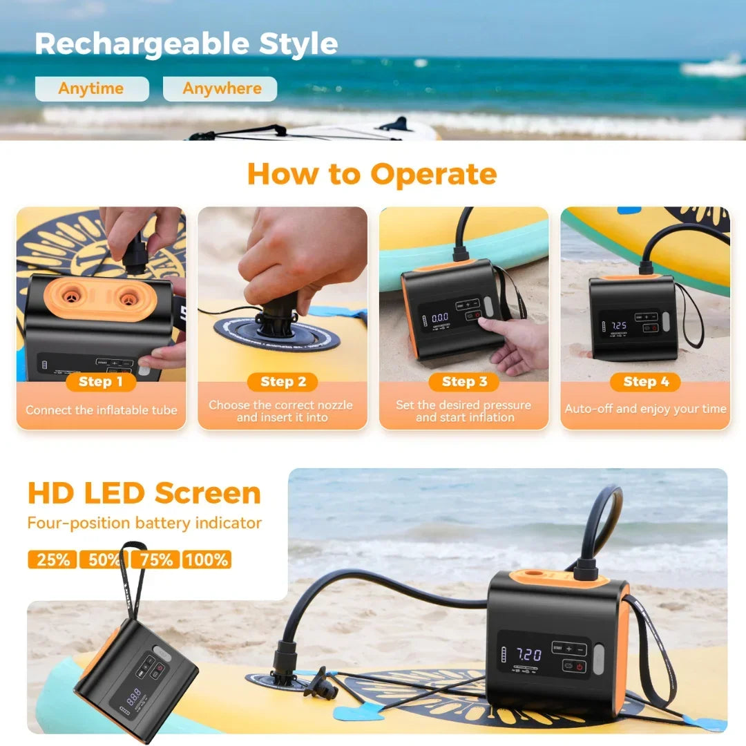 Portable Electric Air Pump for Camping & Travel